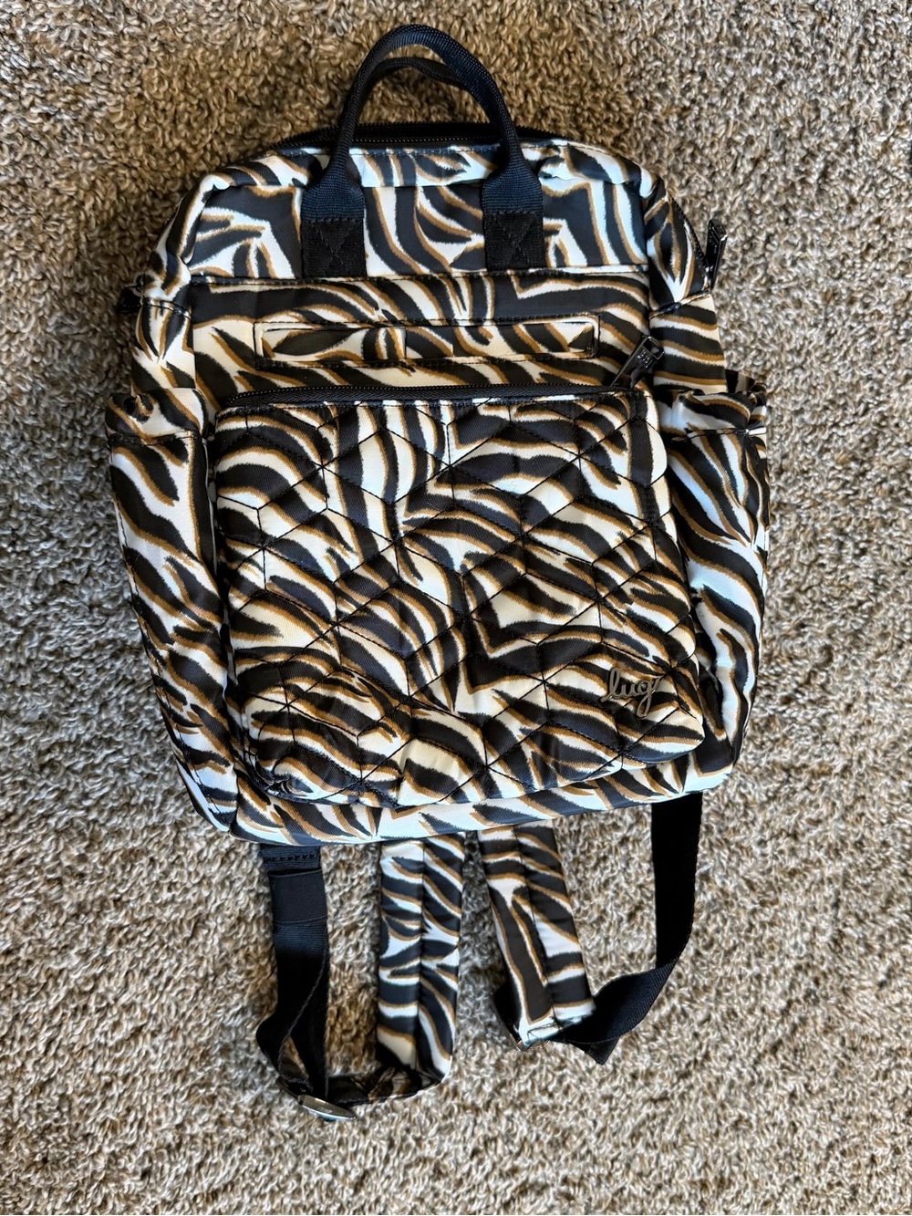 Lug Dodger Mini Backpack Zebra Sand EUC
